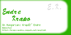 endre krapo business card